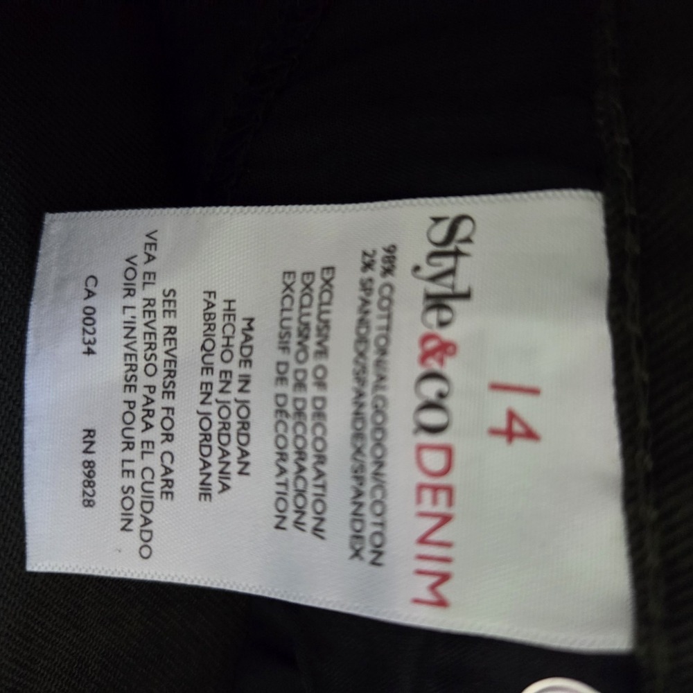 NEW Style & Co Denim Tummy Control Jeans Hi-Rise Straight Leg Olive Green 14 - Picture 9 of 15